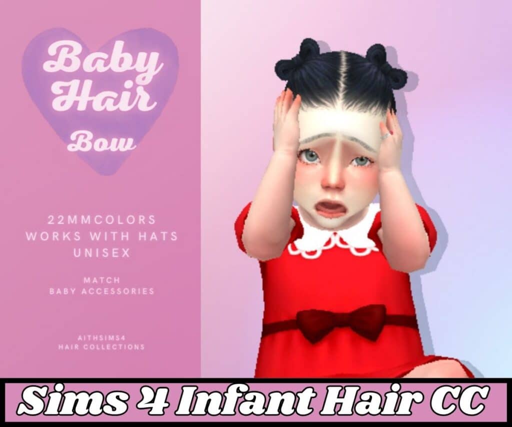 hair bows on sims infant