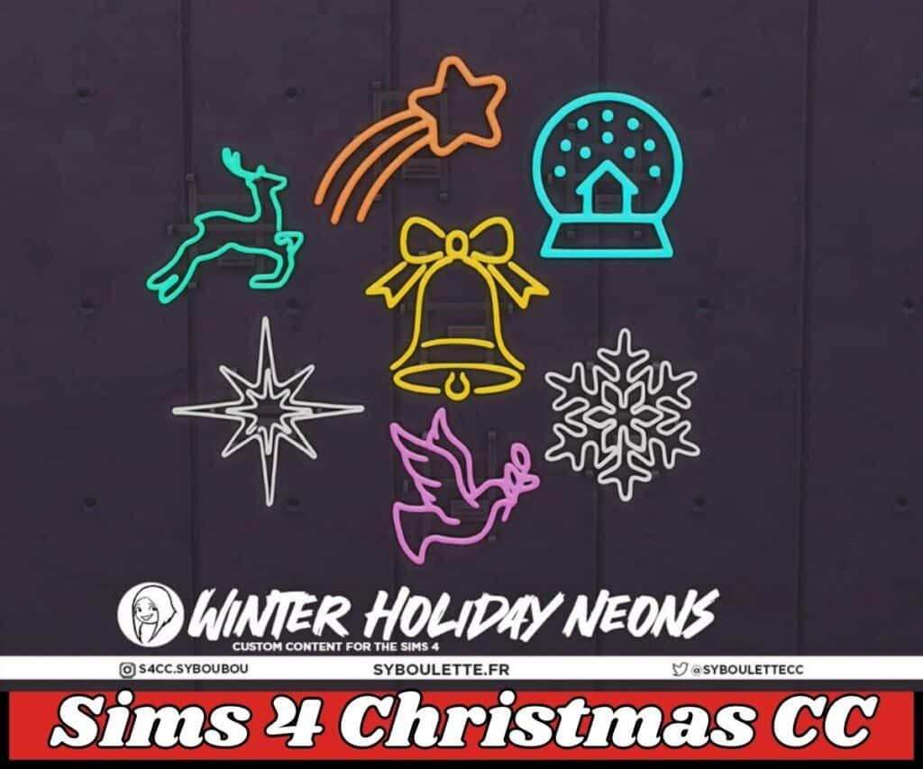 Christmas neon lights cc