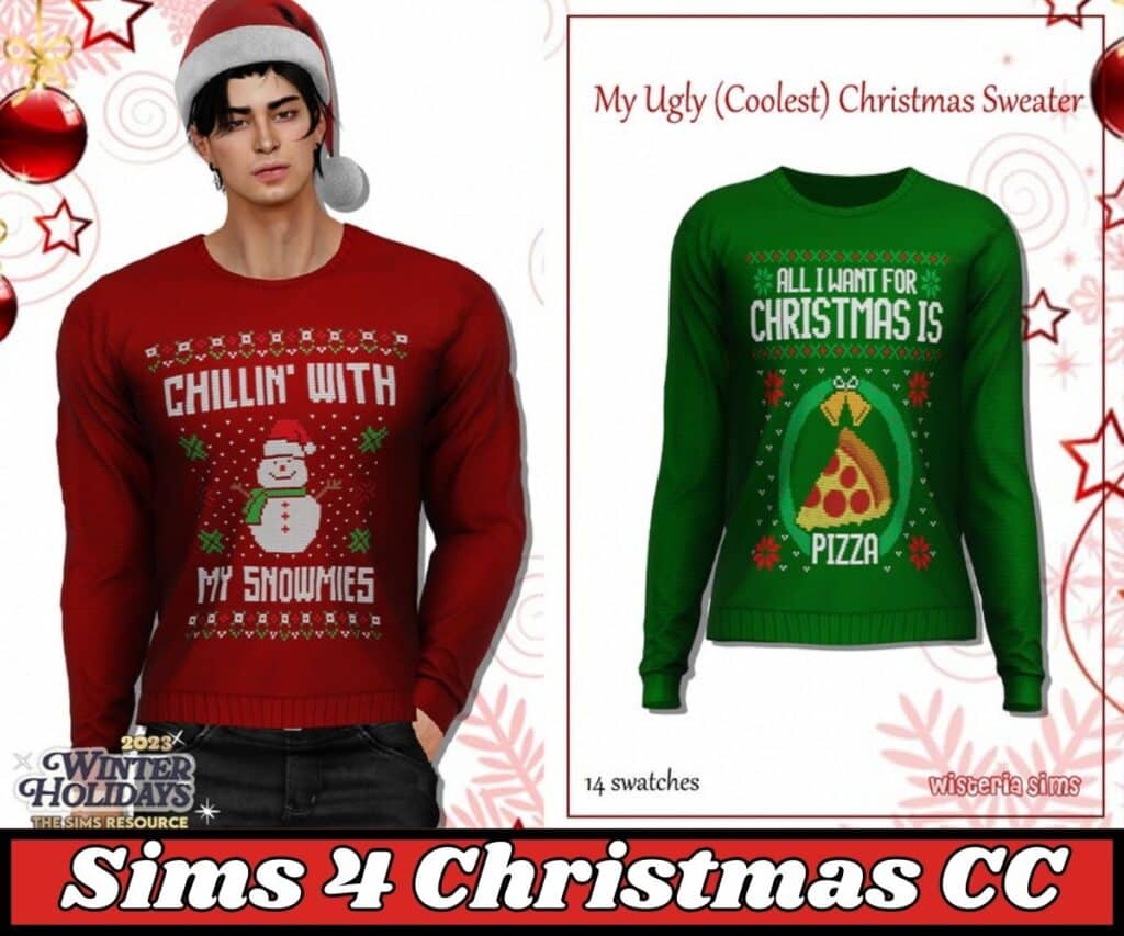 sims 4 Ugly christmas sweater