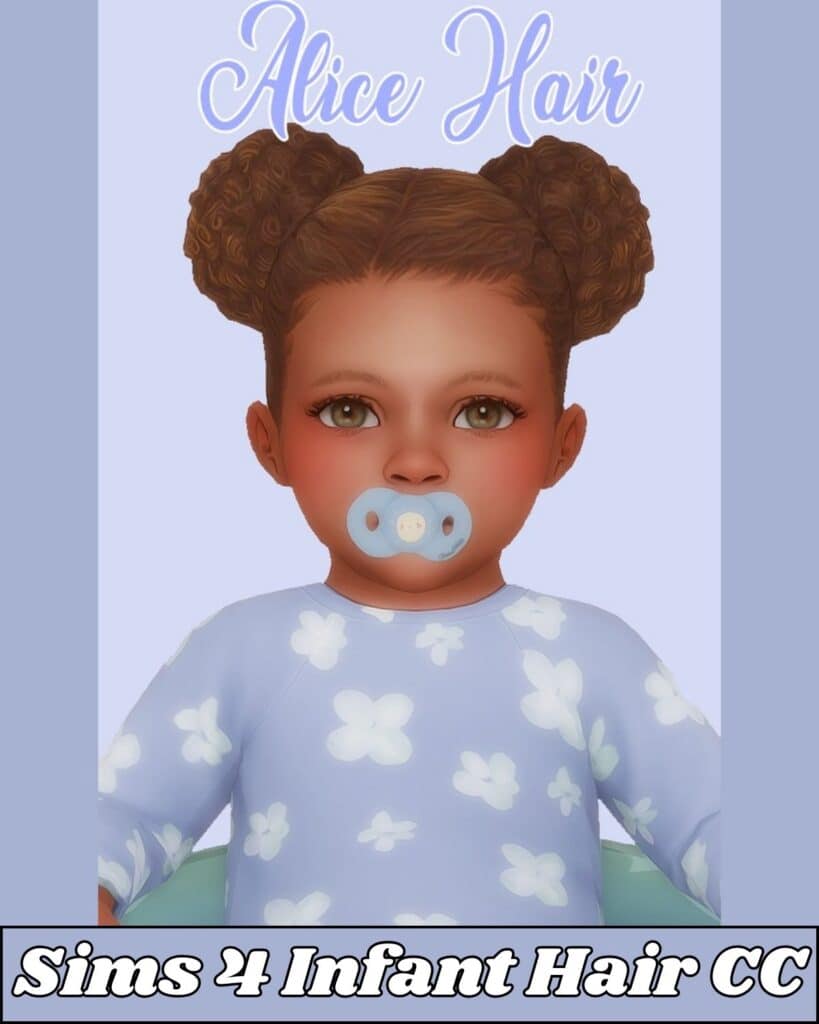 Pigtails on female infant in sims 4