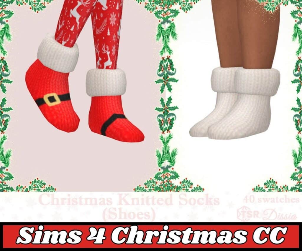 Sims 4 Christmas socks