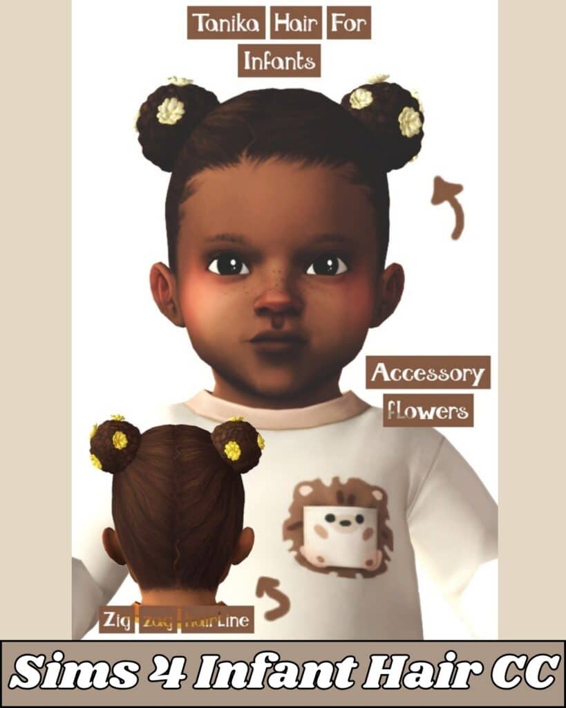 Sims 4 Infant with space buns