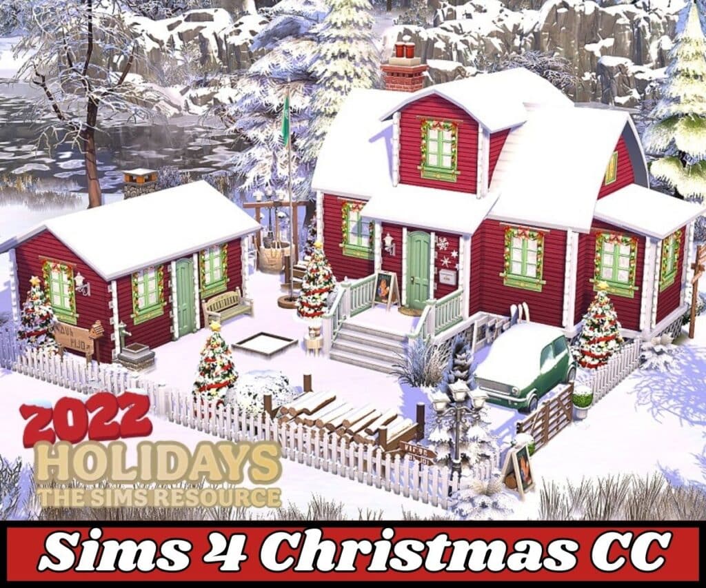 sims 4 Santa Claus workshop build