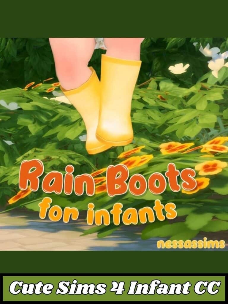 little rainboots for baby sims