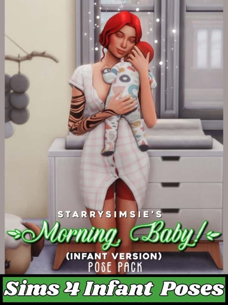 female sim with her infant sim